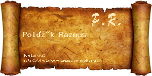 Polák Razmus névjegykártya